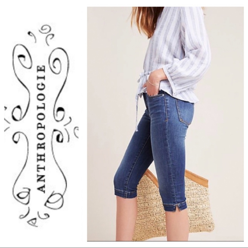 Pilcro | High-Rise Denim Legging Pedal Pushers